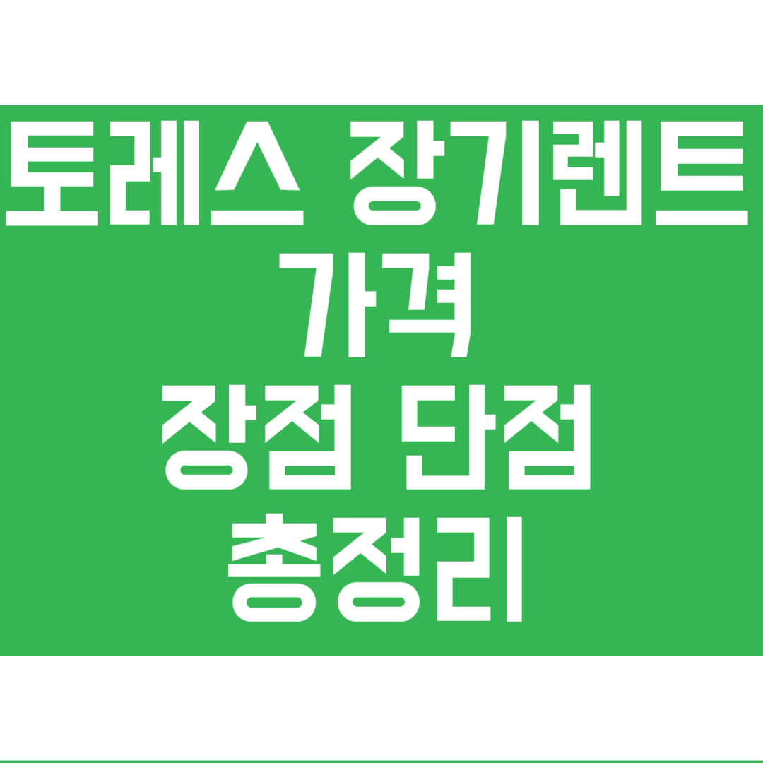 토레스 장기렌트 가격